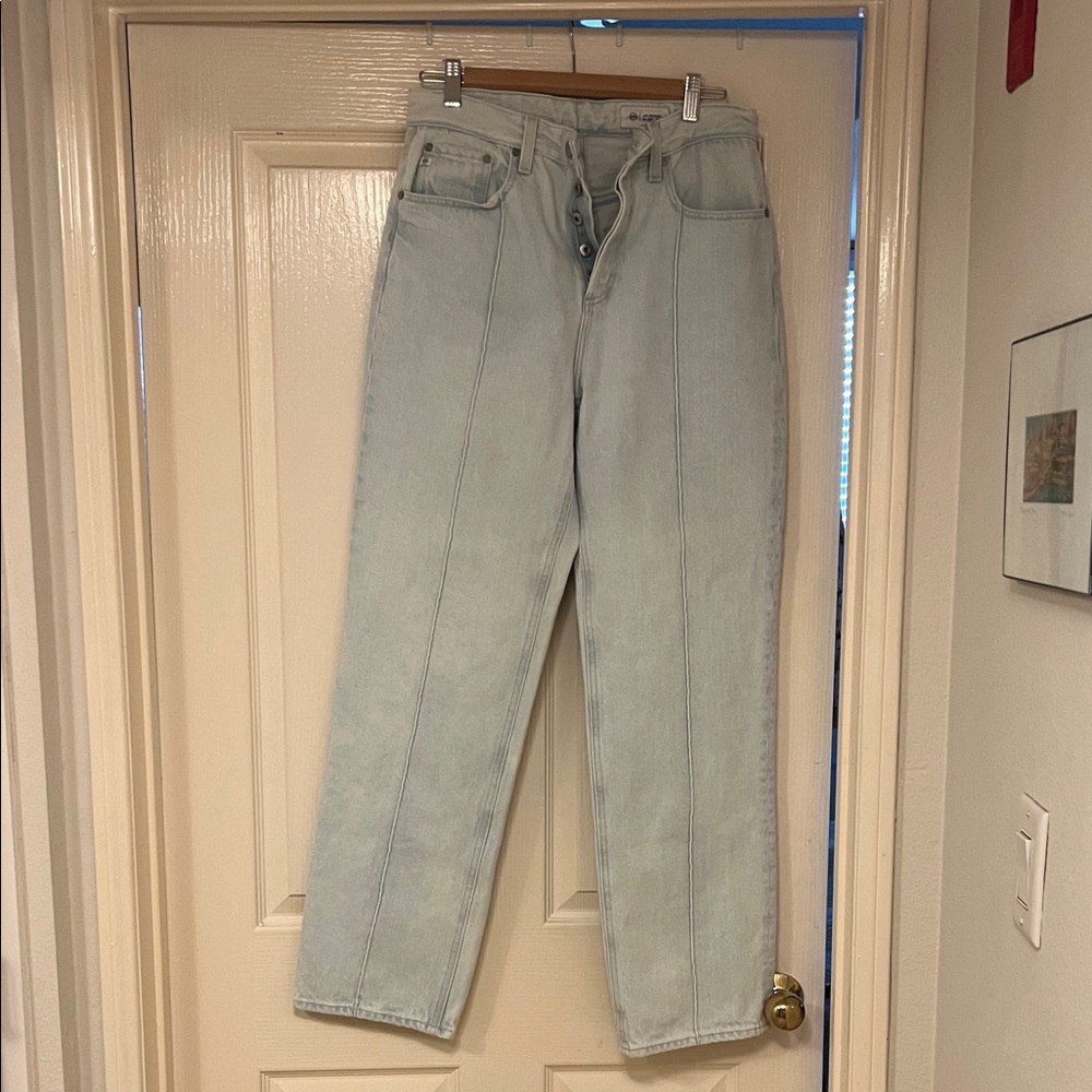 Light Blue High-Waisted Wide Leg Jeans